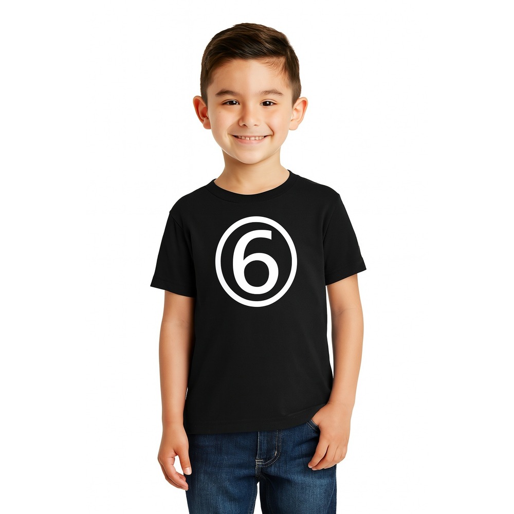 Kids Size S 6/8 6th Birthday Graphic T Shirt‎ New With Tags